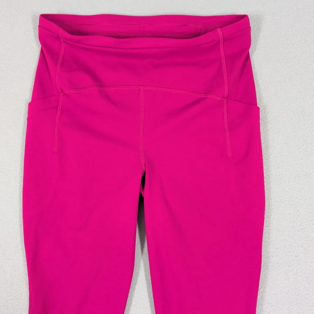 Lululemon Leggings Women 8‎ Pink Speed Up Crop Yoga Running Athletic Activewear